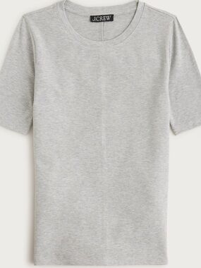 NWT J. Crew Refined Elbow Sleeve Crewneck Tee - Grey